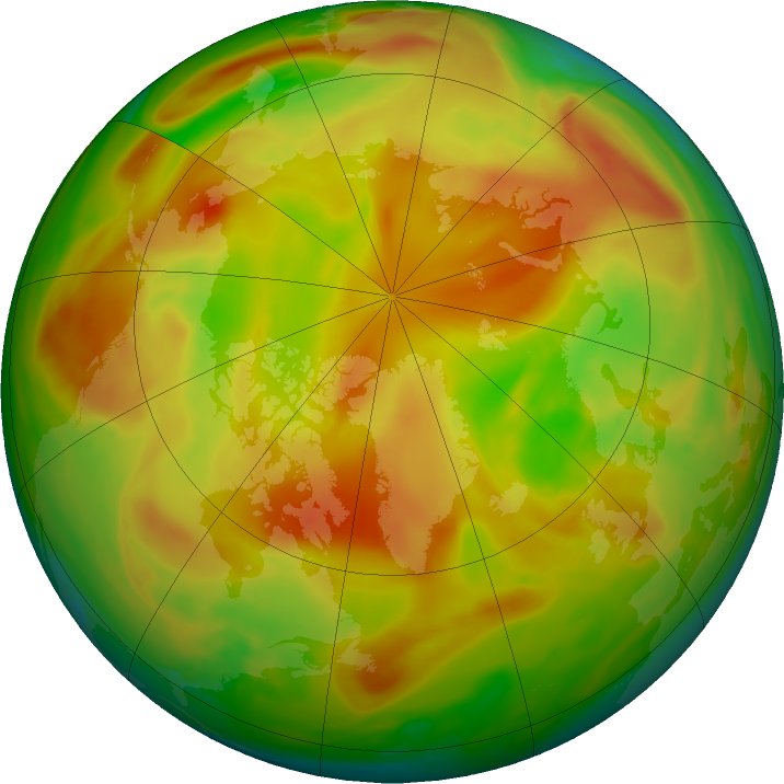Arctic ozone map for 27 May 2024